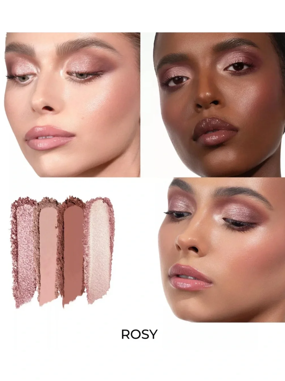 Natasha Denona Luxe Glam Compact Quad Eyeshadow Palette - Rosy